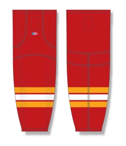 Athletic (AK) Knit Athletic Knit (AK) HS2100-885 Vintage Calgary Flames Red Mesh Ice Hockey Socks