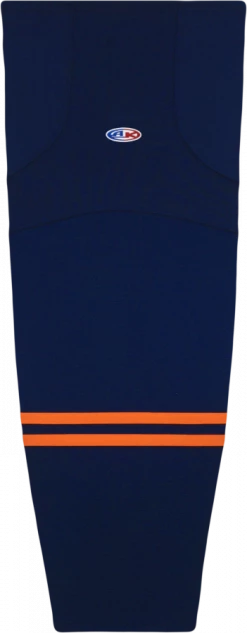 Athletic (AK) Knit Athletic Knit (AK) HS2100-887 2019 Edmonton Oilers Third Navy Mesh Ice Hockey Socks
