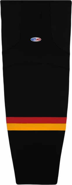 Athletic (AK) Knit Athletic Knit (AK) HS2100-894 2021 Calgary Flames Reverse Retro Black Mesh Ice Hockey Socks