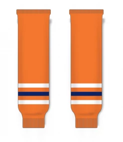 Athletic (AK) Knit Athletic Knit (AK) HS630-369 2017 Edmonton Oilers Orange Knit Ice Hockey Socks
