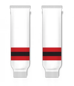 Athletic (AK) Knit Athletic Knit (AK) HS630-867 2017 New Jersey Devils White Knit Ice Hockey Socks