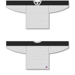 Athletic (AK) Knit Athletic Knit (AK) LB153A-222 Adult White/Black Box Lacrosse Jersey Hockey