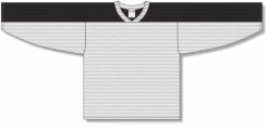 Athletic (AK) Knit Athletic Knit (AK) LB153A-222 Adult White/Black Box Lacrosse Jersey Hockey