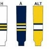 Modelline Knit Ice Hockey Socks - University Of Michigan Wolverines (New)